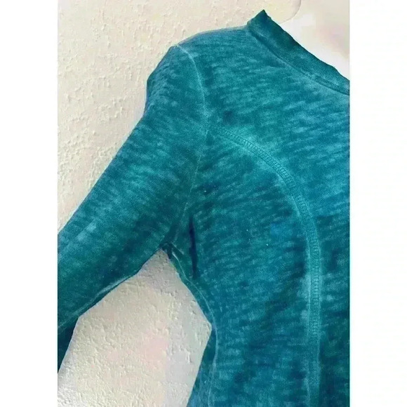 Soft Surroundings Womens Sz Petite Small Knit A Line Swing Top Tunic V Neck Teal - Picture 8 of 8